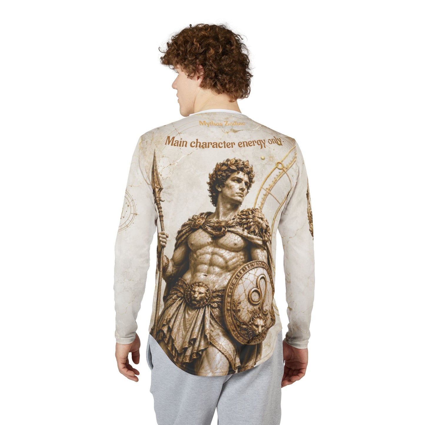 Leo Zodiac Warrior illustration long sleeve shirt | Astrology, Roman statue, celestial clock