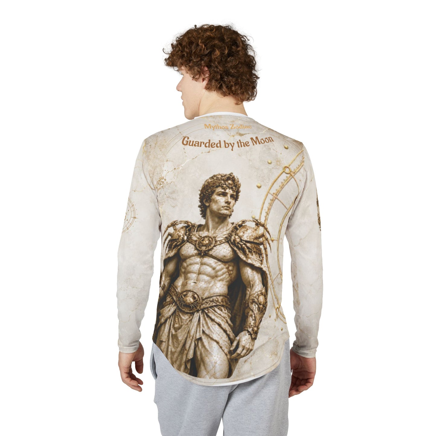Cancer Mythic Armor Tee, Custom Birth Chart Apparel, Water Sign Present