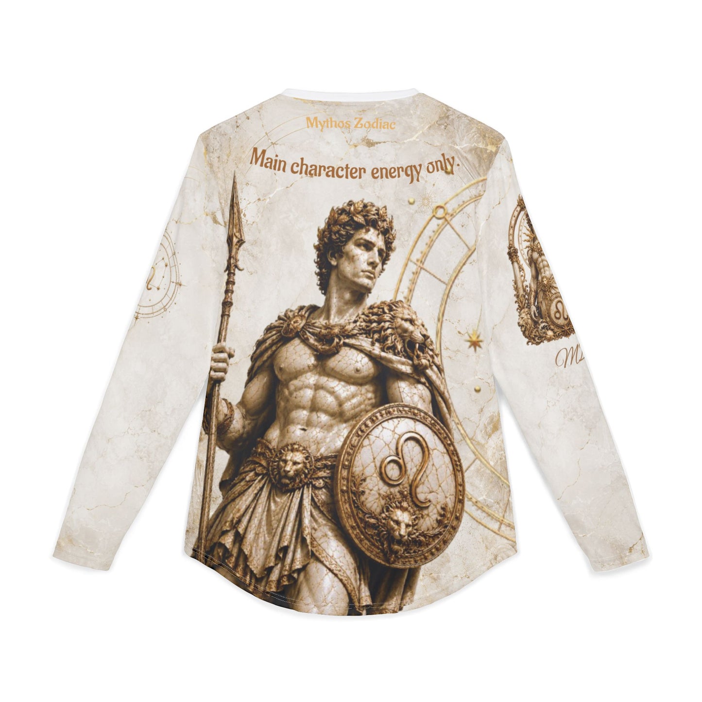 Leo Zodiac Warrior illustration long sleeve shirt | Astrology, Roman statue, celestial clock