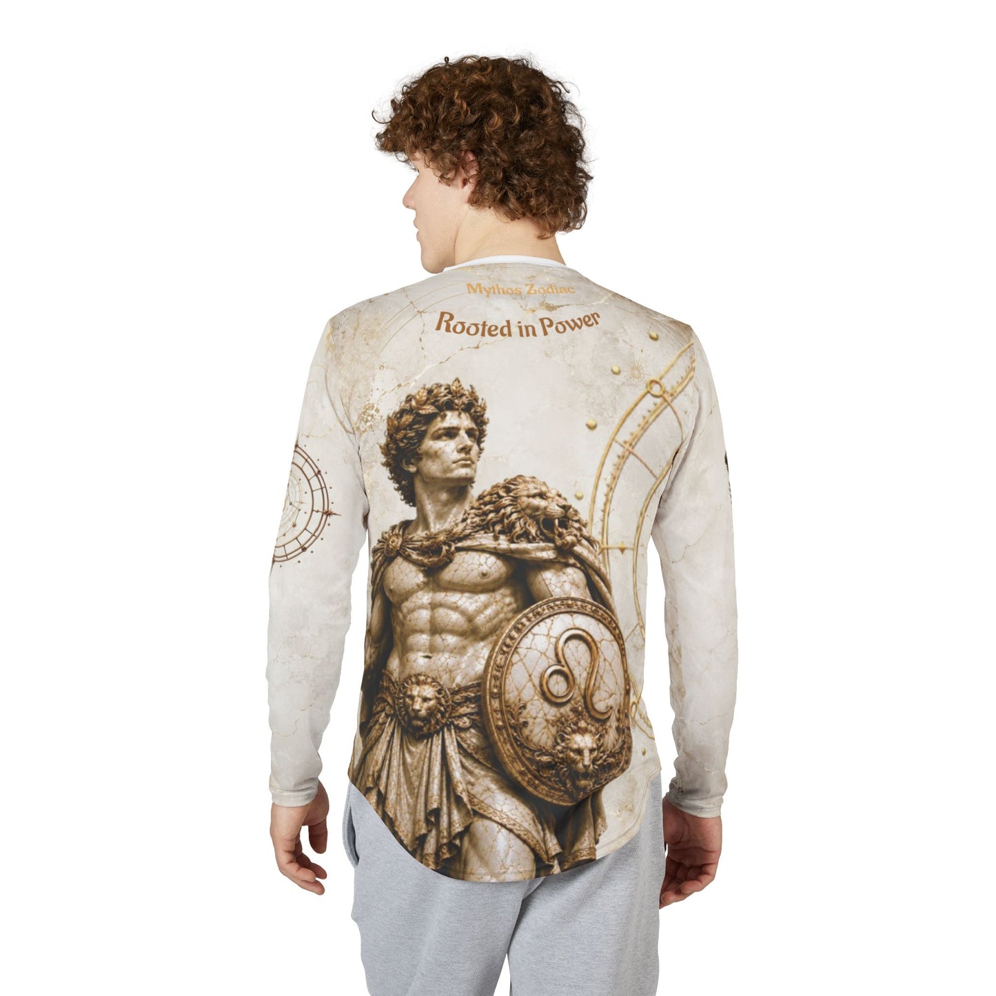 Taurus Zodiac Artwork Long Sleeve Shirt | Astrological Statue Design