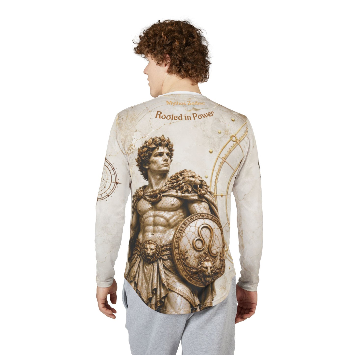Taurus Zodiac Artwork Long Sleeve Shirt | Astrological Statue Design