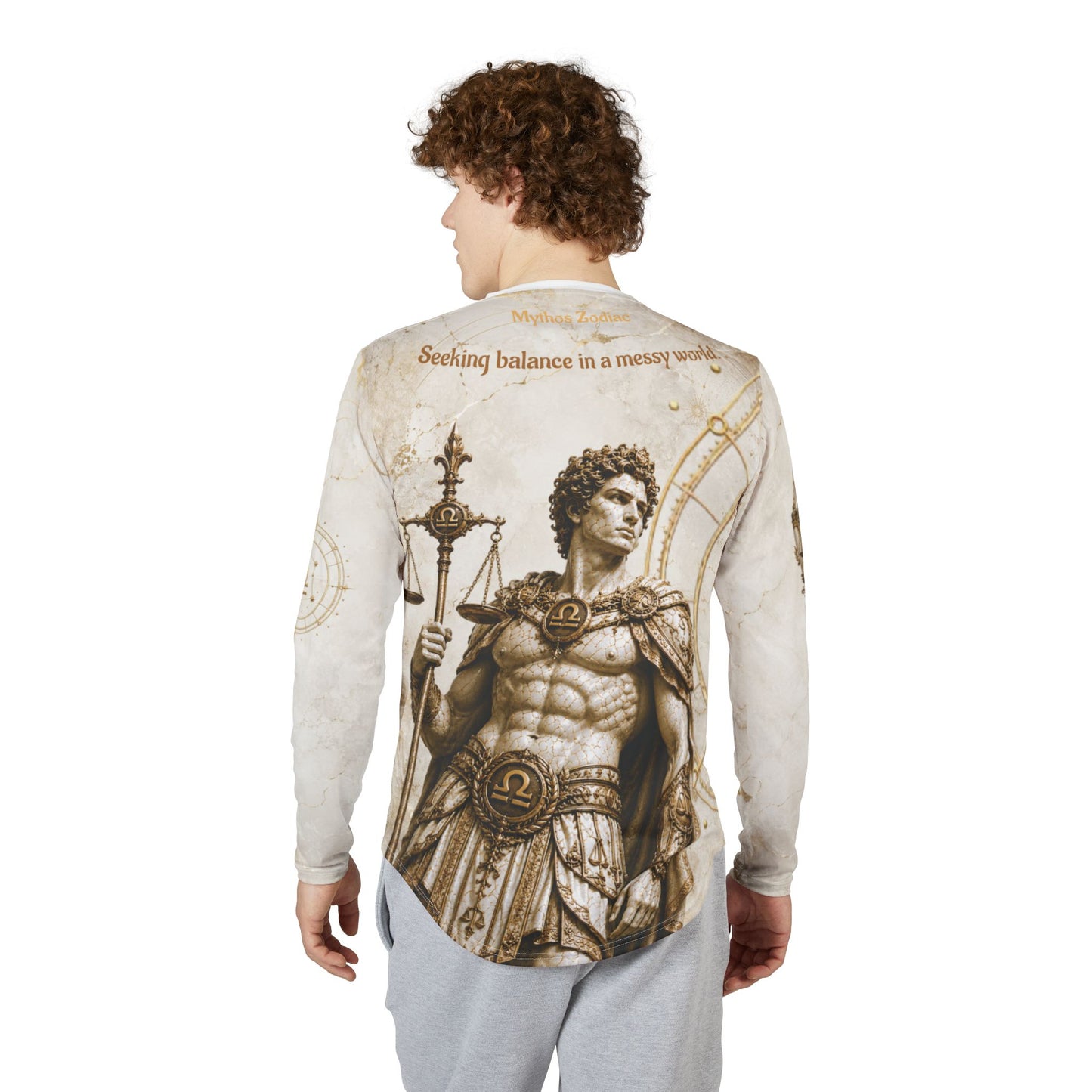 Libra Mythic Armor Tee, Personalized Zodiac Apparel, Romantic Astrology Present