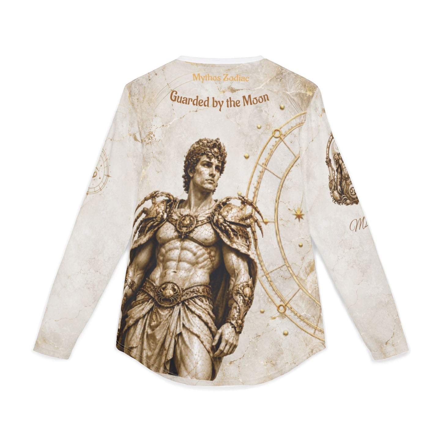 Cancer Mythic Armor Tee, Custom Birth Chart Apparel, Water Sign Present